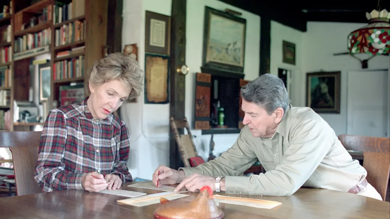 President Ronald Reagan Nancy Reagan Trip to California Visit to Rancho Del Cielo in Santa Barbara Voting in 1988 Election B…