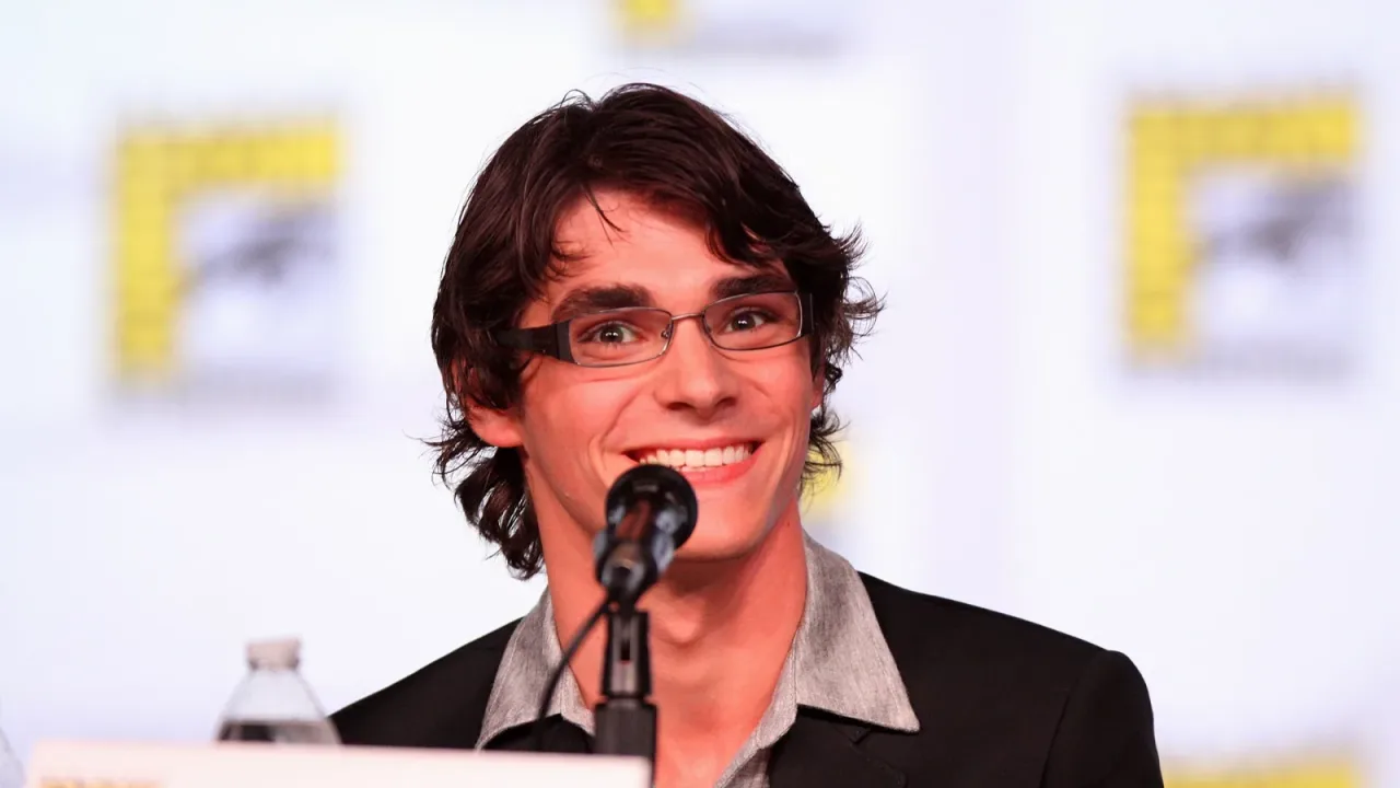 RJ Mitte speaking at the 2012 San Diego Comic-Con International in San Diego, California.
