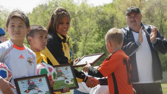 Soccer Diplomacy, Service members assist with local youth tournament 130420-F-KZ210-092
