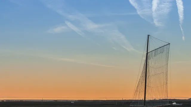 Sunset Coucher de soleil - Cap Ferret Bassin d'Arcachon Ocean Pecheur Fisherman Beach Plage Waves Vagues Water Eau Boat Bate…