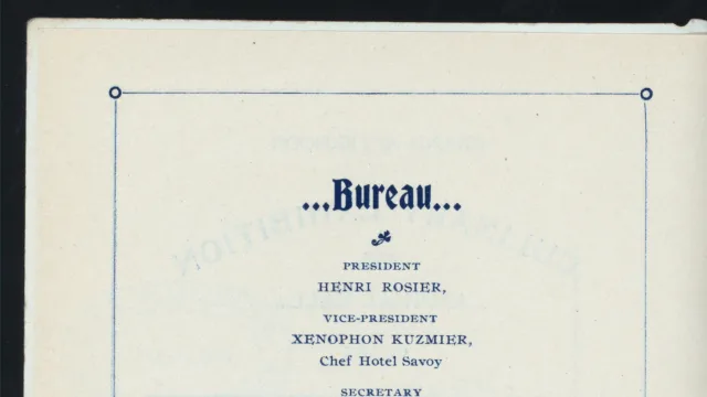 SUPPER AT CULINARY EXHIBITION (held by) SOCIETE CULINAIRE PHILANTHROPIQUE (at) "MADISON SQUARE GARDEN,(NY-)" (OTHER (ARENA);…