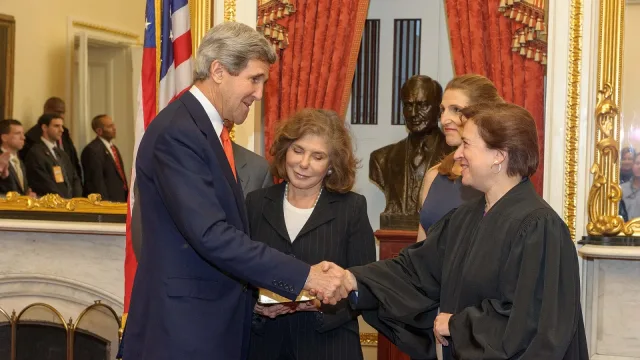 Supreme Court Justice Kagan Swears in Secretary Kerry