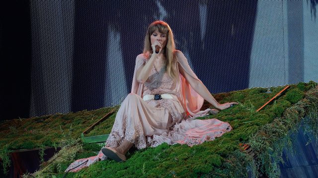 Taylor Swift performs during the Eras Tour in Arlington, Texas, in 2023.