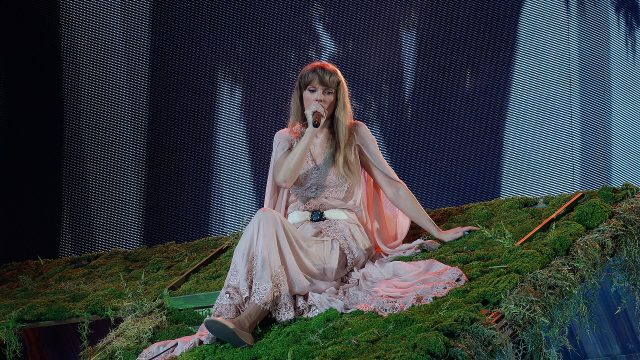 Taylor Swift performs during the Eras Tour in Arlington, Texas, in 2023.