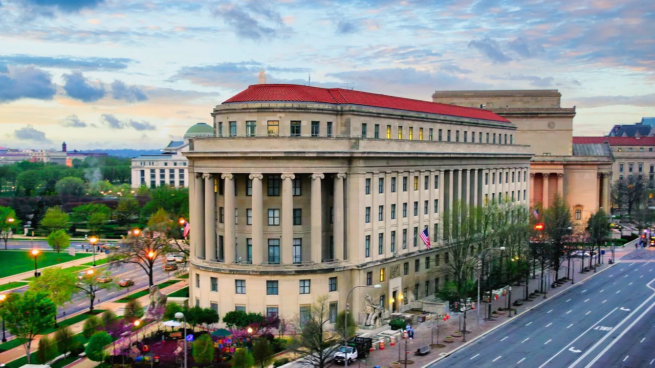 The Apex Building, headquarters of the Federal Trade Commission, on Constitution Avenue and 7th Streets in Washington, D.C