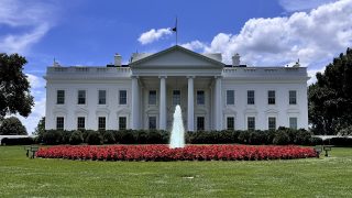 The north side of the White House, seen from Lafayette Square in Washington, on June 20, 2024.