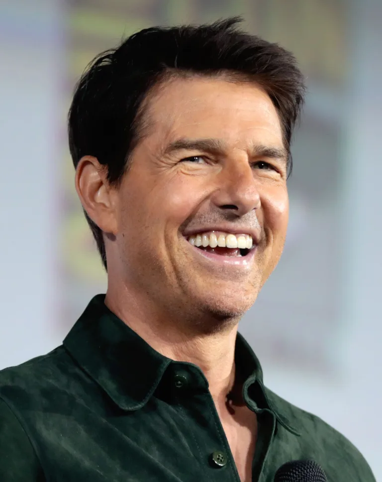 Tom Cruise speaking at the 2019 San Diego Comic-Con International in San Diego, California.