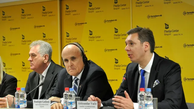 Tomislav Nikolić, Rudy Giuliani, Aleksandar Vučić