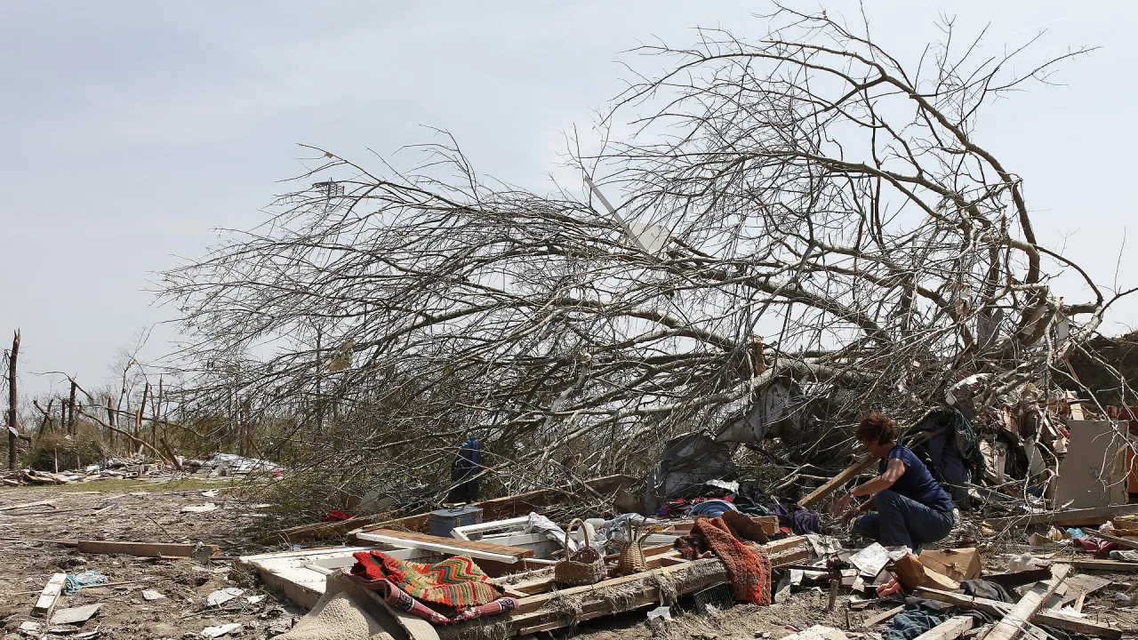 Tornado - Colerain, N. C. , April 18, 2011 -- Residents of Bertie County begin cleanup following a devasting tornado that da…
