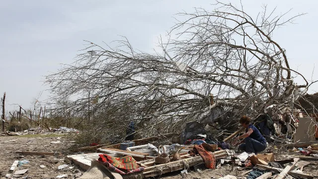 Tornado - Colerain, N. C. , April 18, 2011 -- Residents of Bertie County begin cleanup following a devasting tornado that da…