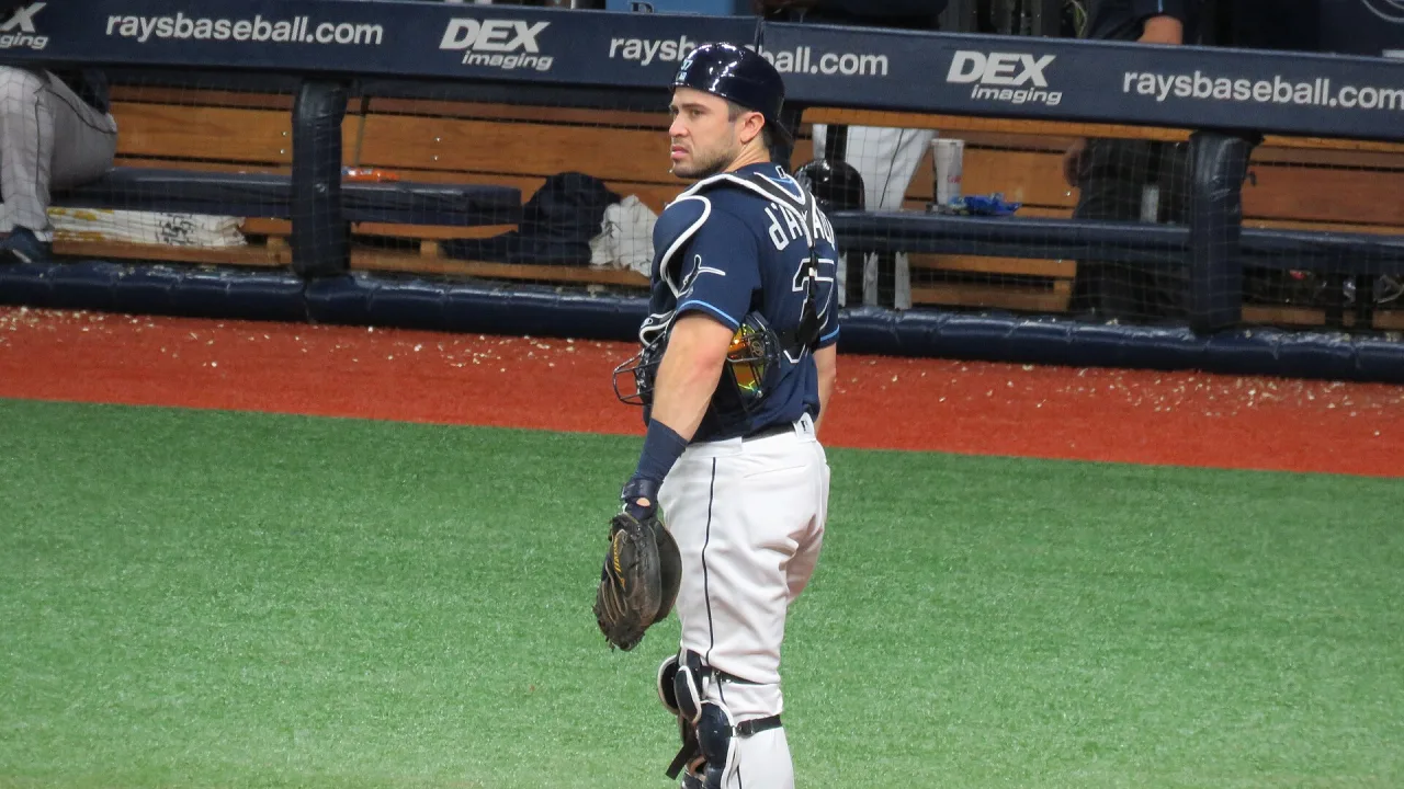 Travis d'Arnaud with the Tampa Bay Rays in 2019