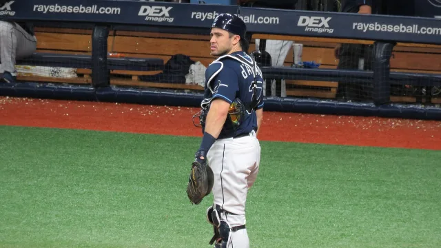 Travis d'Arnaud with the Tampa Bay Rays in 2019