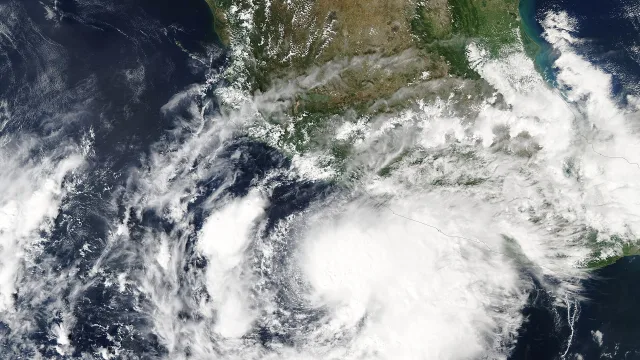 Tropical Storm Roslyn Strengthening off the Coast of Mexico (MODIS)