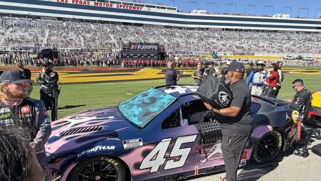 A photo of Tyler Reddick's car at the 2025 South Point 400.