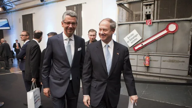 Ulrich Grillo and John B. Emerson in November 2015