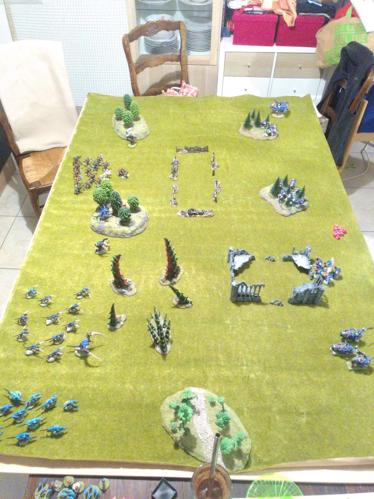 Une partie de Warhammer 40 000 V5 - Tyranides contre Spaces Marines