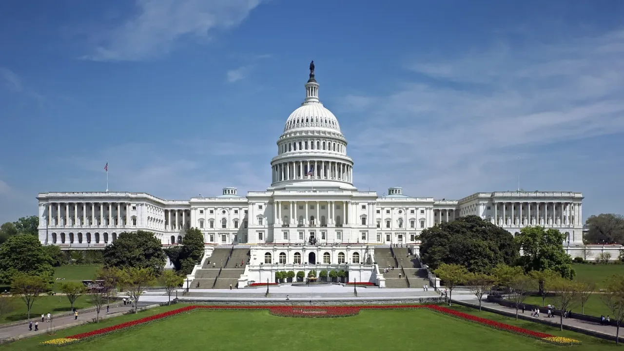 The western front of the United States Capitol.