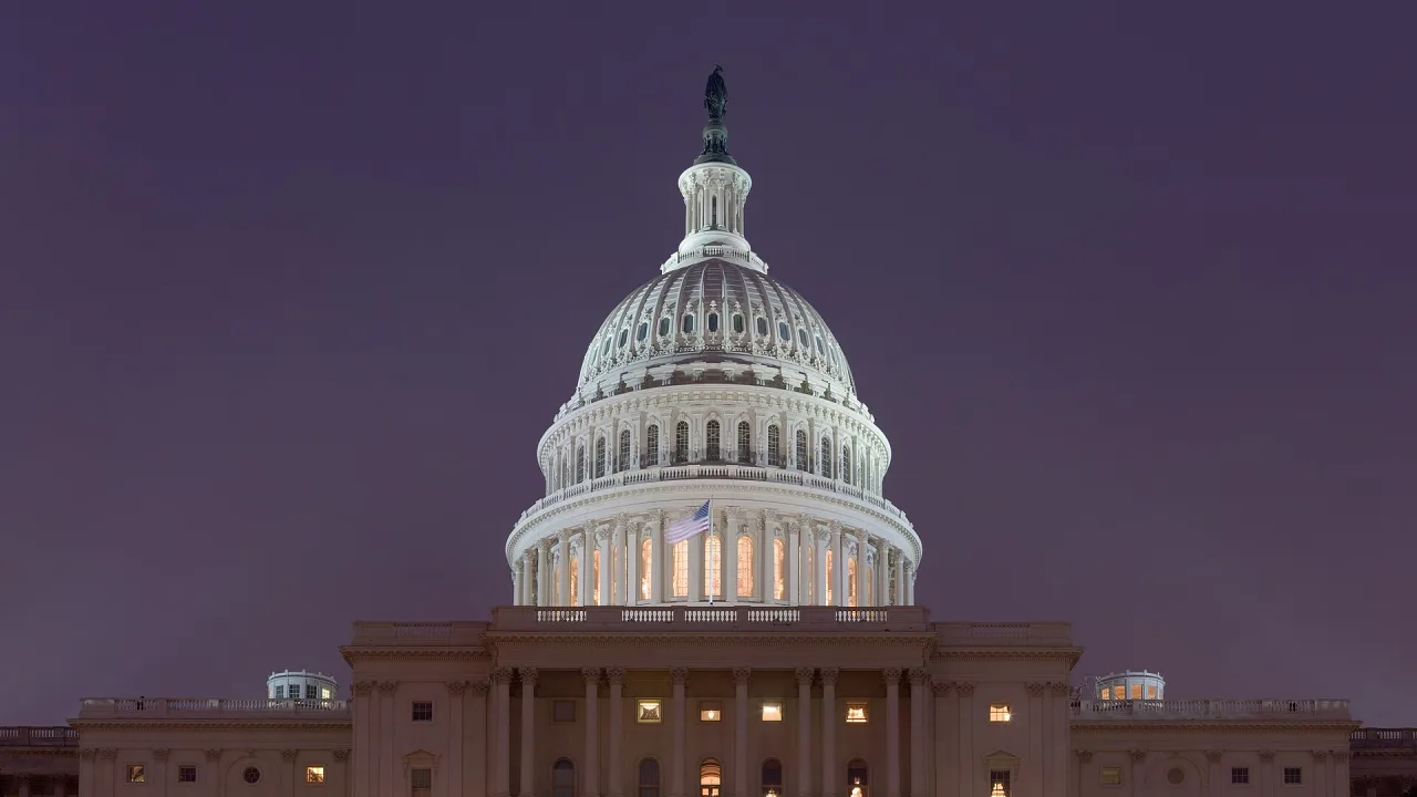 US Capitol at night. A mosaic image of around 10 segments taken with a Canon 5D and 24-105mm f/4L IS lens.