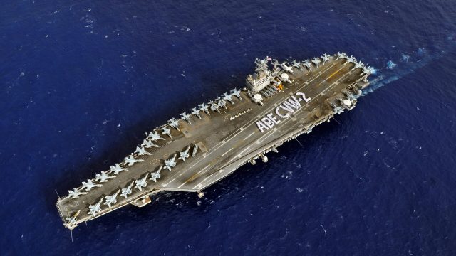 US Navy 080927-N-7981E-806 Sailors assigned to the aircraft carrier USS Abraham Lincoln (CVN 72) and Carrier Air Wing (CVW)…