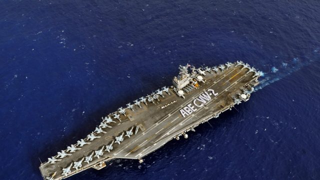 US Navy 080927-N-7981E-806 Sailors assigned to the aircraft carrier USS Abraham Lincoln (CVN 72) and Carrier Air Wing (CVW)…