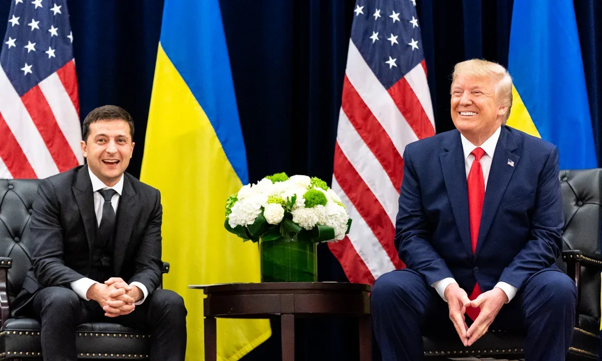 President Donald J. Trump participates in a bilateral meeting with Ukraine President Volodymyr Zelensky Wednesday, Sept.