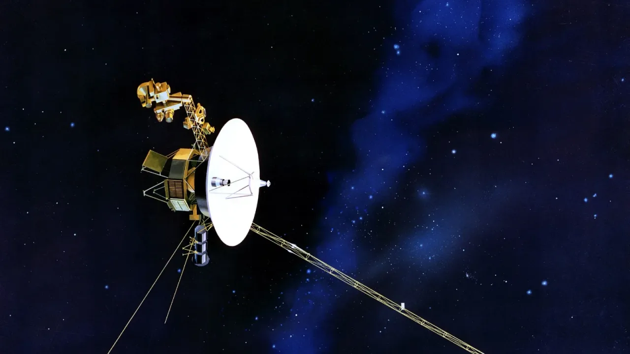 Artist's concept of Voyager in flight
