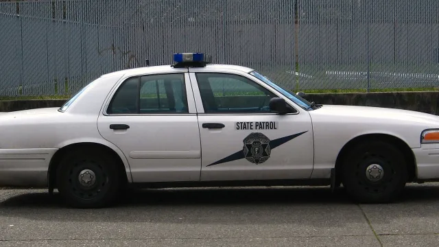 Washington State Patrol police car, Seattle, WA.