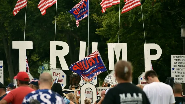 WASHINGTON DC, SEPT 16 2017: The 'Mother of All Rallies' event in support of Donald Trump draws a small group to the Nationa…