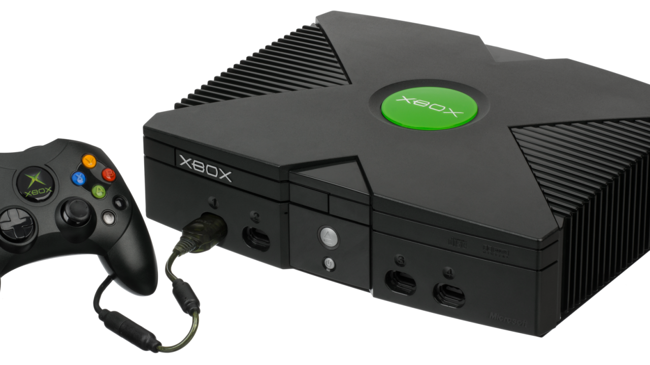 The Xbox, a sixth-generation gaming console made by Microsoft that was first released in 2001.