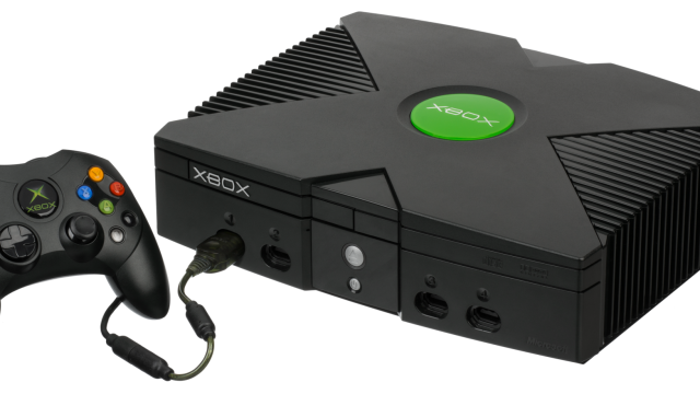 The Xbox, a sixth-generation gaming console made by Microsoft that was first released in 2001.