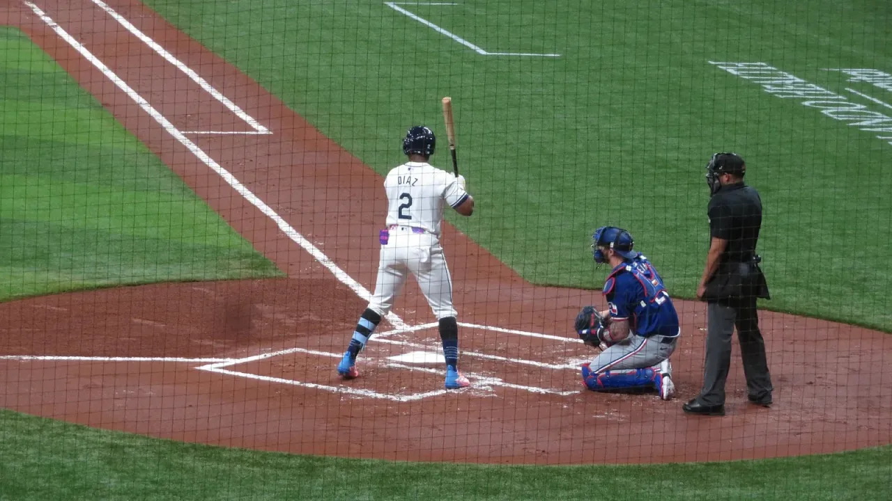Yandy Diaz, Texas Rangers 9, Tampa Bay Rays 3, Tropicana Field, St. Petersburg, Florida